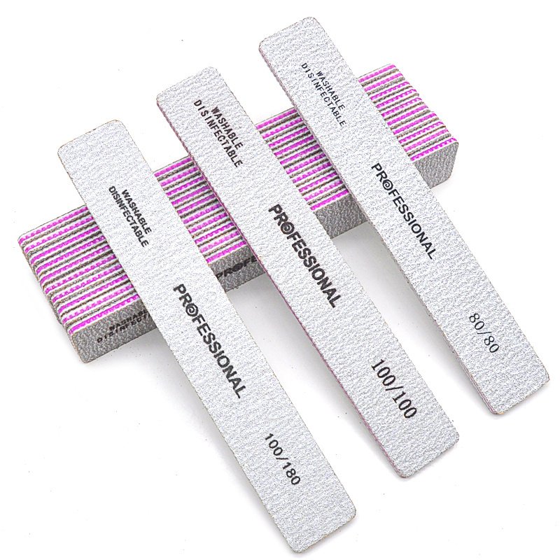 5 Pcs/Pack Square Nail File 80 100 180 Grit Poishing Files Strong Sandpaper Manicure Nails File Kit Salon Tools - Image 9