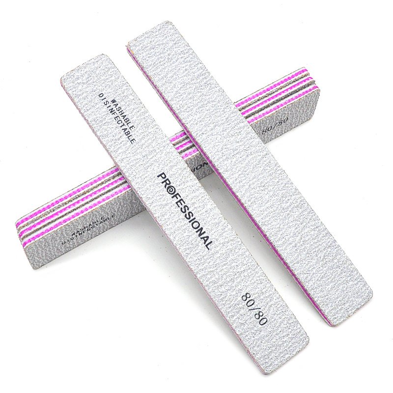 5 Pcs/Pack Square Nail File 80 100 180 Grit Poishing Files Strong Sandpaper Manicure Nails File Kit Salon Tools - Image 4
