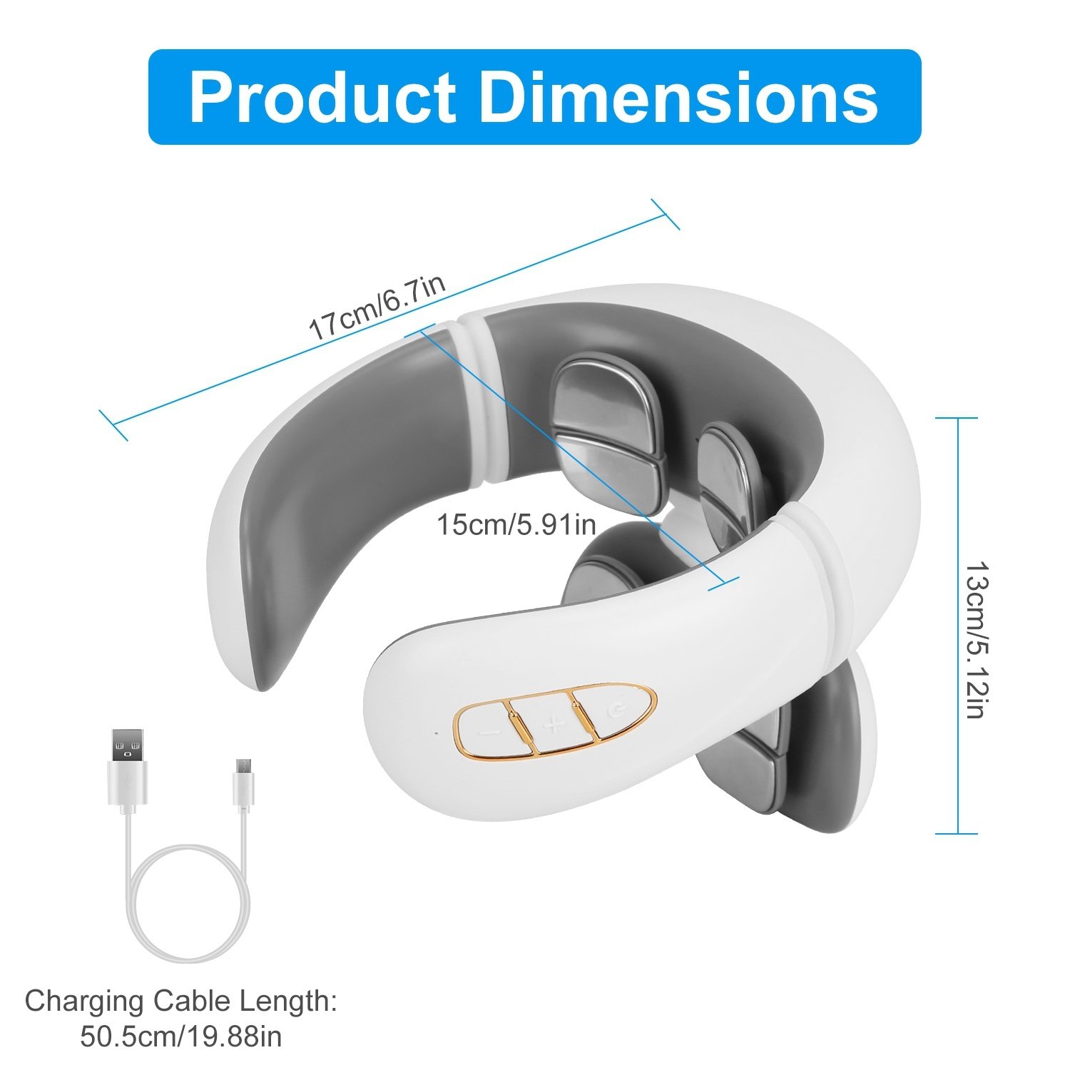 1 Set EMS Neck Massager With Heat Cordless Cervical Neck Massager EMS Neck Massager With 6 Modes 15 Intensity Levels Remote Control - Image 2