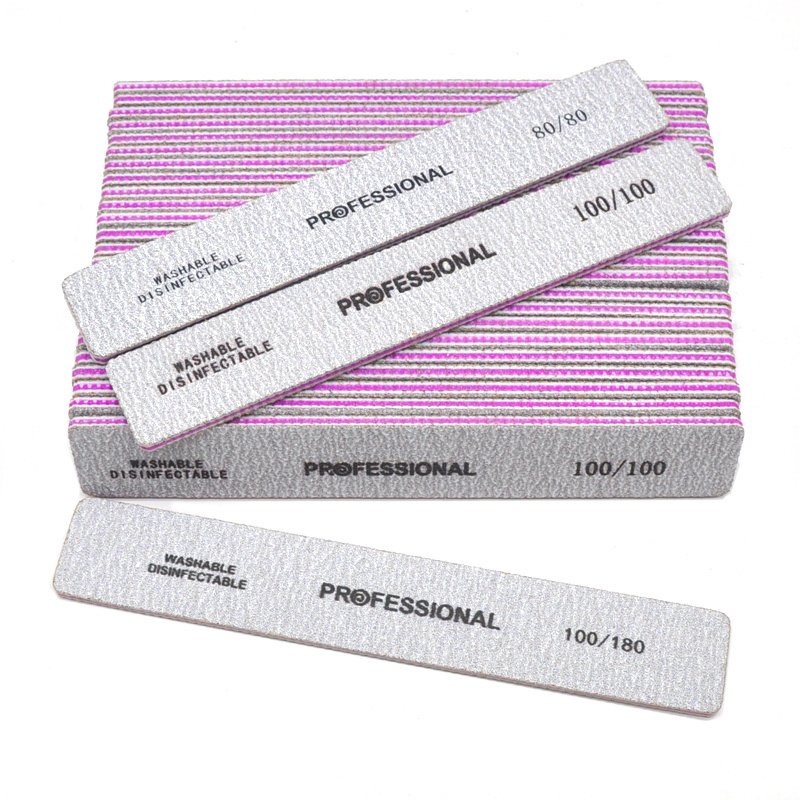 5 Pcs/Pack Square Nail File 80 100 180 Grit Poishing Files Strong Sandpaper Manicure Nails File Kit Salon Tools - Image 20