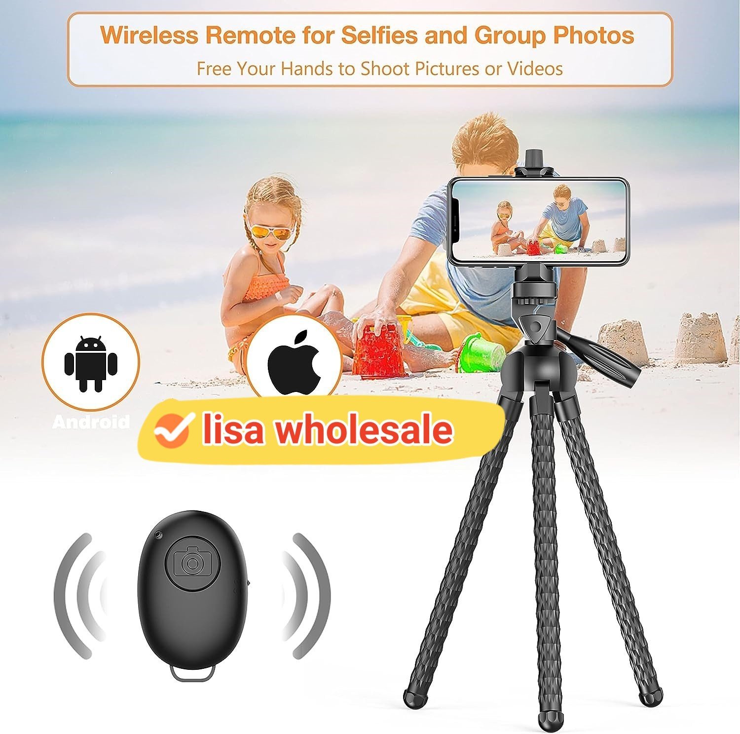 Flexible Phone Tripod Selfie Stick, Octopus Camera Tripod Travel Tripod Flexible Legs For Android Camera Stick Video Recording Vlog - Image 2