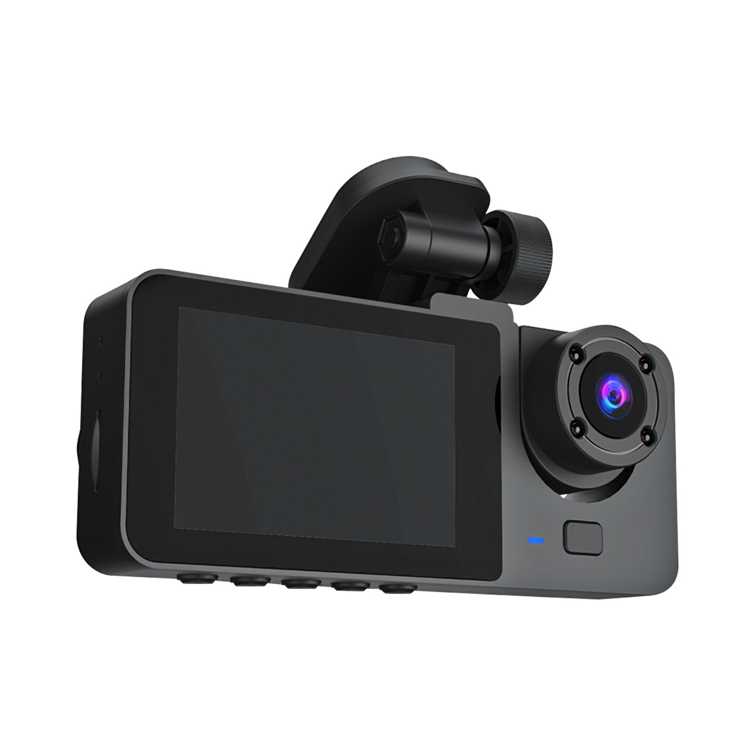 3 Channel Dash Cam Front Inside Rear Vehicle Driving Recorder Car DVR With 32G MMC Card G Sensor Motion Detection Parking Monitor Loop Recording - Image 5