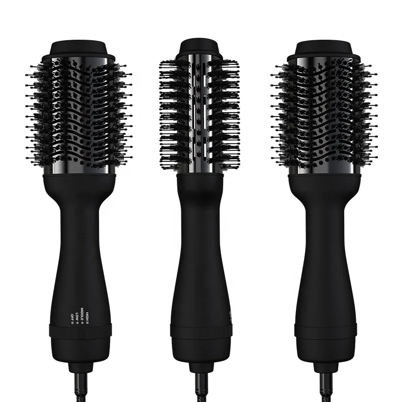 Multi Functional 3 in 1 One Step Hair Straightener and Curler Comb With 3 Heat Settings Hot Air Brush Dryer