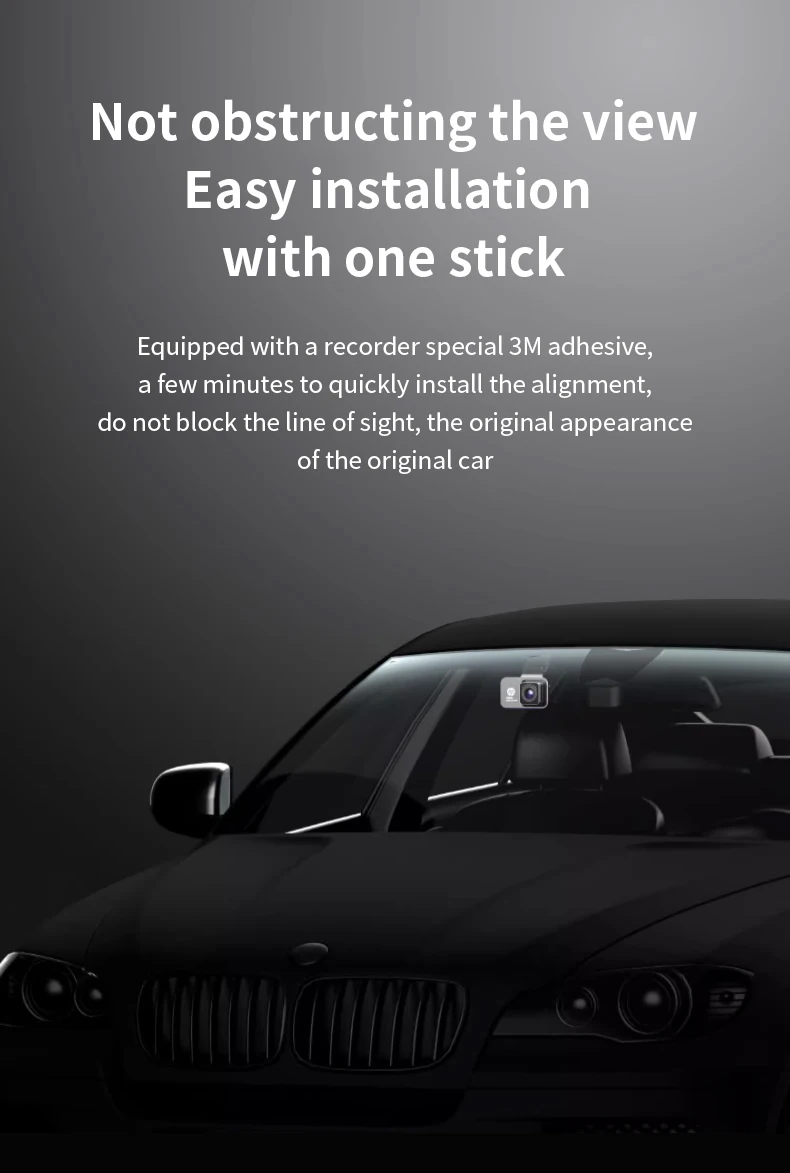 HP car camera dash cam camera 2k HD night vision WiFi DVR video loop video parking monitoring car dashcam auto - Image 16