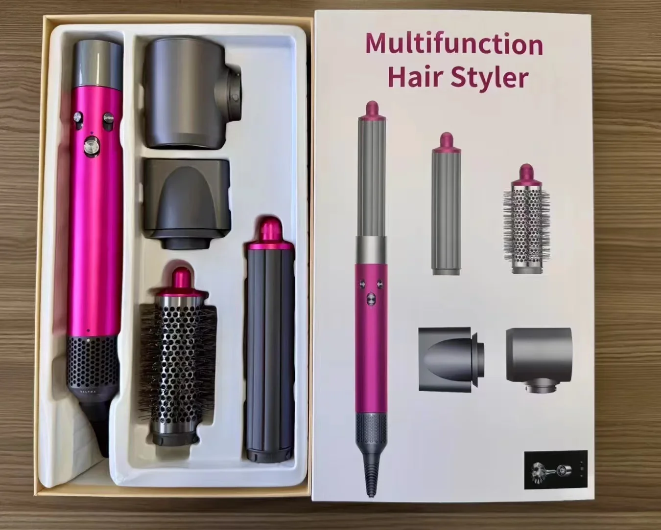 7 in1 Multi Hair Styler Curling Iron ProfessionalStraightener BarrelBrush DryerHotcomb Salon Tool Fast Heating for HomeUsecurler - Image 9
