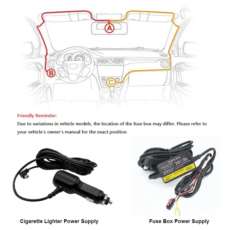 Onedo 4K 4CH Hidden Dash Cam with APP Night Vision Motion Detection 24/7 Parking Monitor G-Sensor Loop Recording WDR Blackbox Car DVR - Image 27