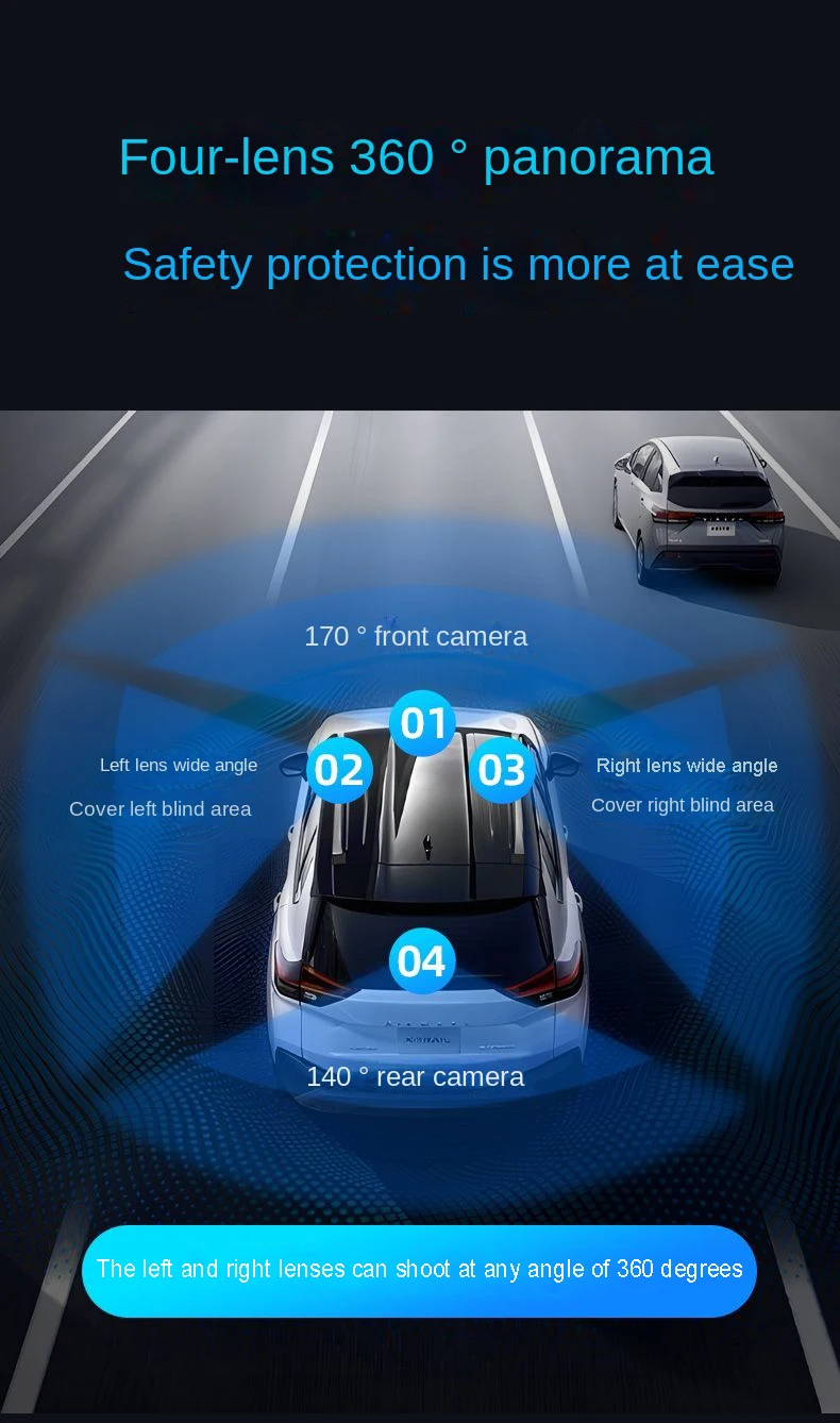 Onedo 4K 4CH Hidden Dash Cam with APP Night Vision Motion Detection 24/7 Parking Monitor G-Sensor Loop Recording WDR Blackbox Car DVR - Image 15