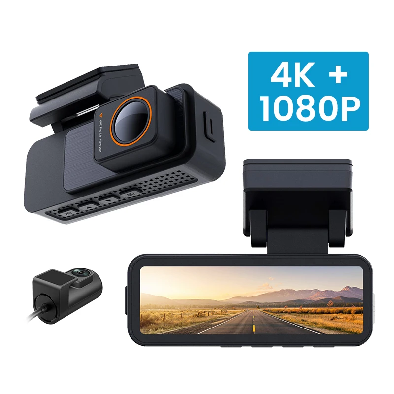 3.2Inch 4K Dash Cam Dual Lens Ultra HD Real Car DVR Camera WIFI GPS APP Rear View Night Vision WDR Video Recorder 24H Parking - Image 2