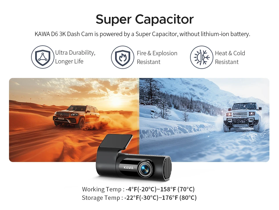 Dash cam KAWA D6 3K Video Recorder Car Dash Camera for AUTO, Car DVR Voice Control,Night Vision Dashcam 2025 New - Image 18