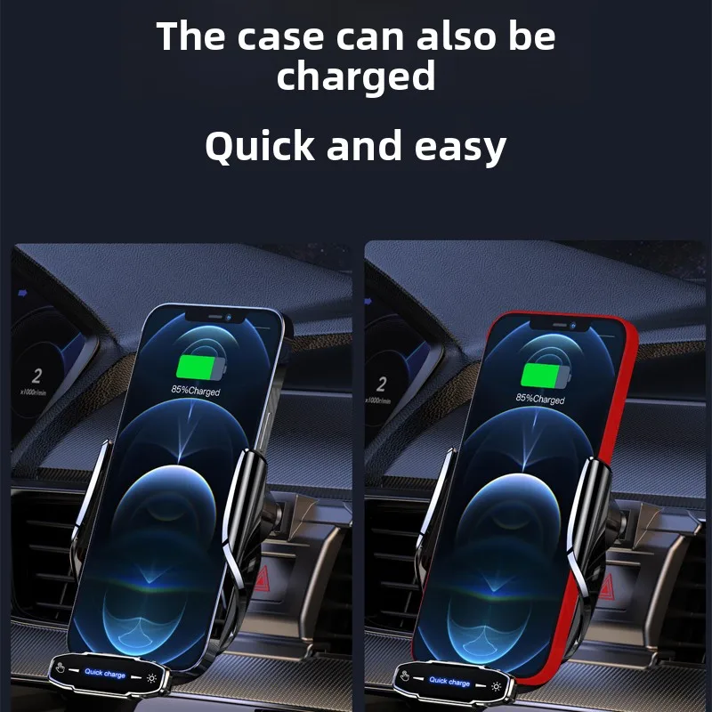 Wireless Charger For Car Mobile Cell Phone Holder Support For Mobile Car Mount Automotive Electric Induction Auto Clamping - Image 12