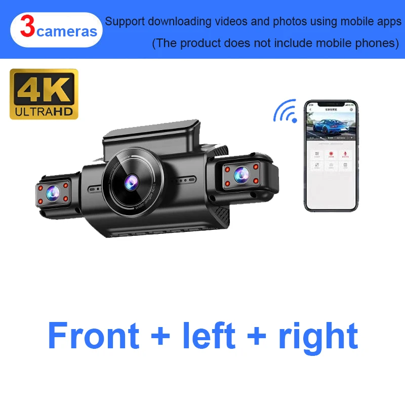 Onedo 4K 4CH Hidden Dash Cam with APP Night Vision Motion Detection 24/7 Parking Monitor G-Sensor Loop Recording WDR Blackbox Car DVR - Image 8