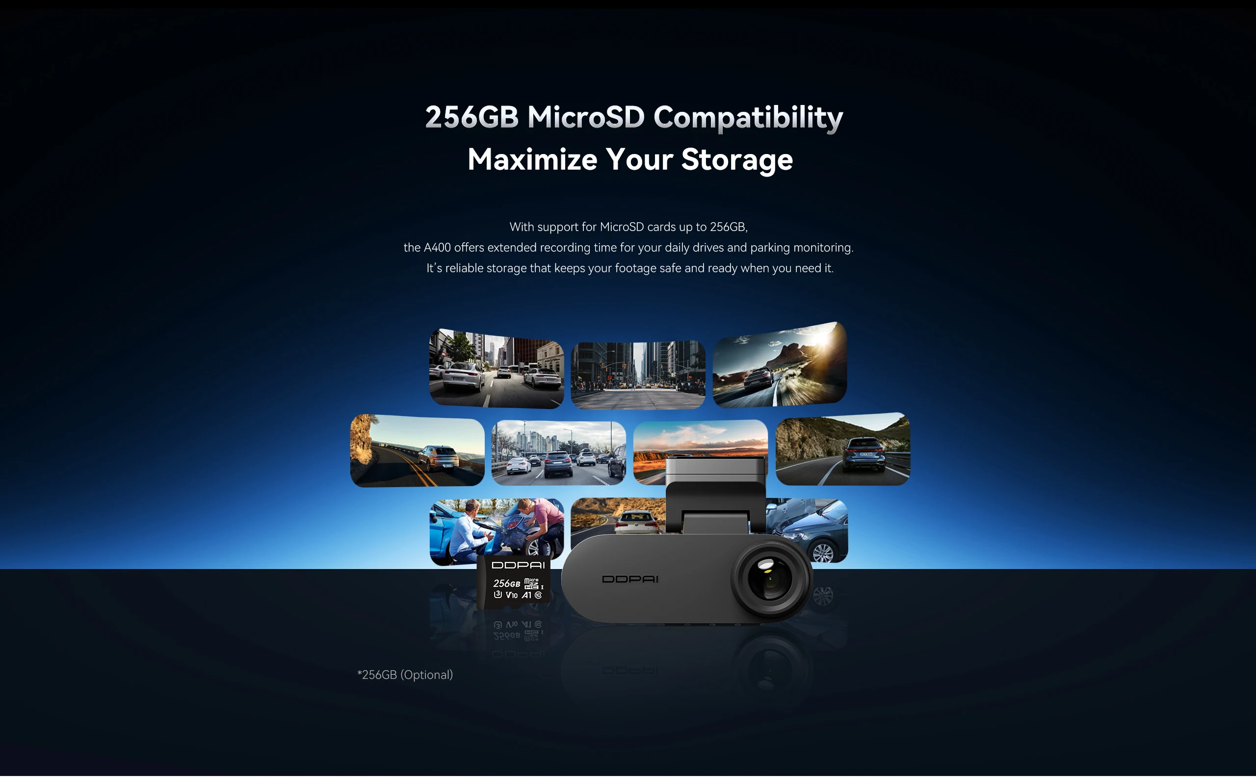 Pictrey A400 4K Dash Cam Built-in ADAS Wi-Fi Dash Car Camera with 1.9'' IPS Screen Support Parking Monito Night Vision Car DVR - Image 24