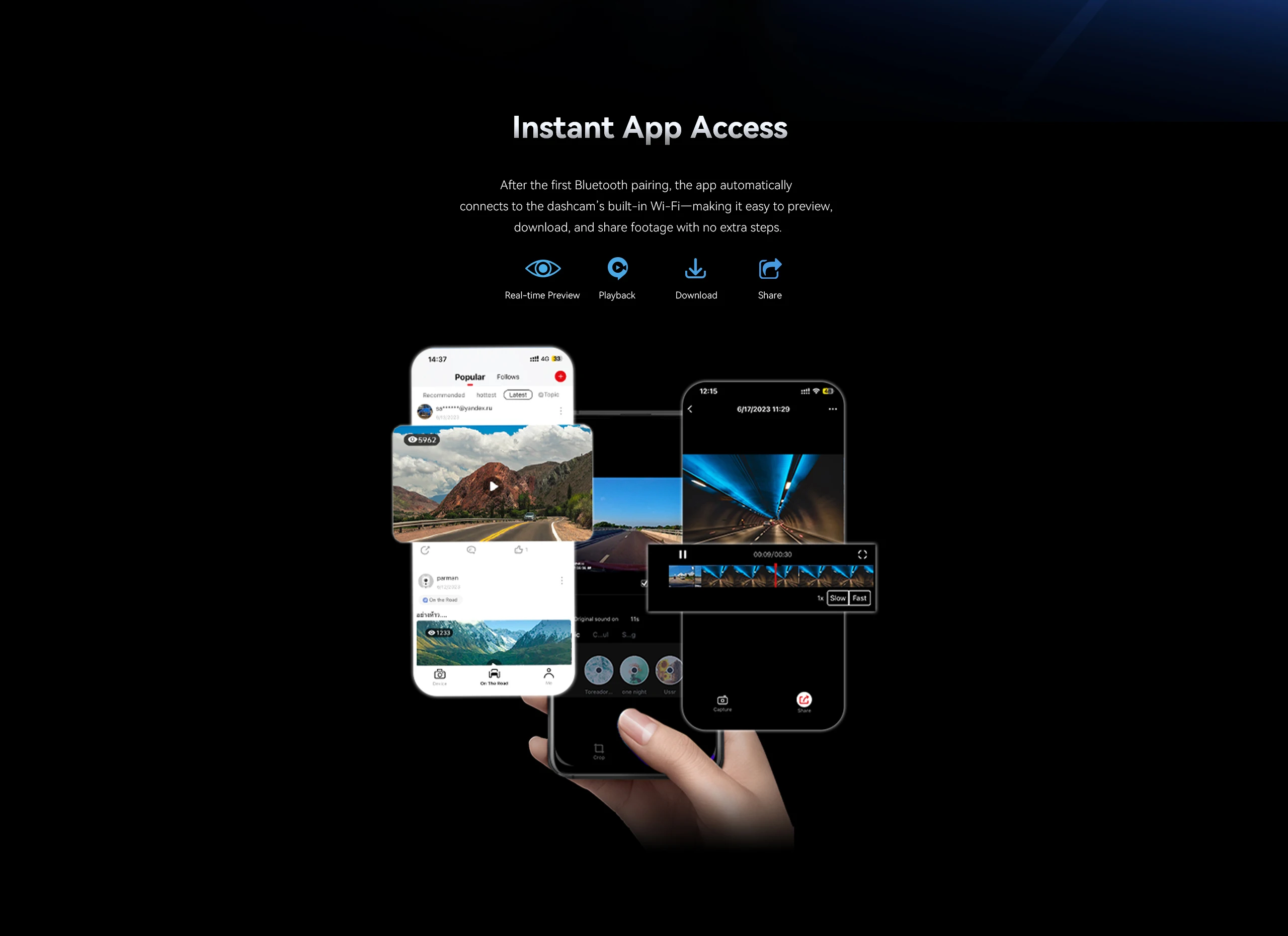 Pictrey A400 4K Dash Cam Built-in ADAS Wi-Fi Dash Car Camera with 1.9'' IPS Screen Support Parking Monito Night Vision Car DVR - Image 19