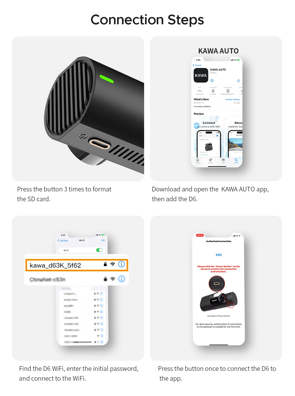 Dash cam KAWA D6 3K Video Recorder Car Dash Camera for AUTO, Car DVR Voice Control,Night Vision Dashcam 2025 New - Image 22