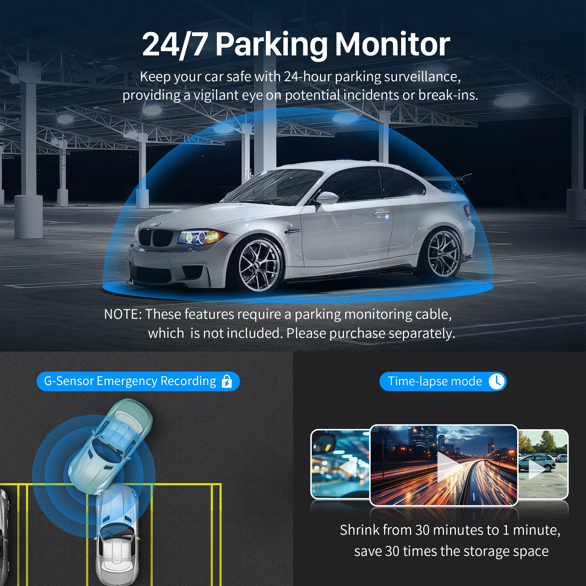 Dash cam KAWA D6 3K Video Recorder Car Dash Camera for AUTO, Car DVR Voice Control,Night Vision Dashcam 2025 New - Image 6