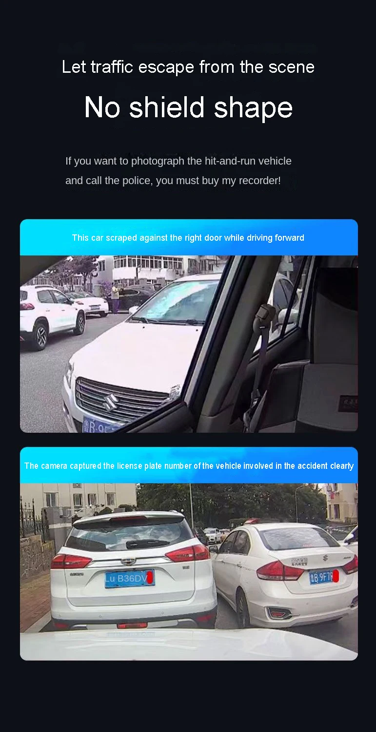 Onedo 4K 4CH Hidden Dash Cam with APP Night Vision Motion Detection 24/7 Parking Monitor G-Sensor Loop Recording WDR Blackbox Car DVR - Image 20