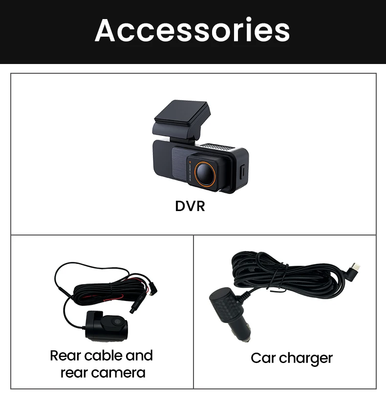 3.2Inch 4K Dash Cam Dual Lens Ultra HD Real Car DVR Camera WIFI GPS APP Rear View Night Vision WDR Video Recorder 24H Parking - Image 17