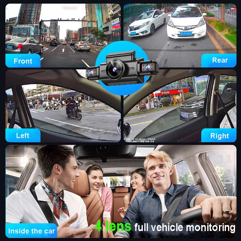 Onedo 4K 4CH Hidden Dash Cam with APP Night Vision Motion Detection 24/7 Parking Monitor G-Sensor Loop Recording WDR Blackbox Car DVR - Image 4