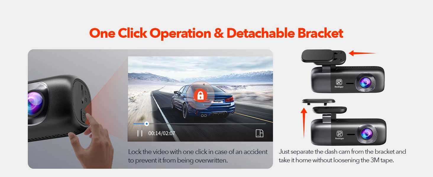 REDTIGER F9 Dash Cam 4K Front and Rear WiFi GPS Car Camera for Parking Mode Car Dvr for Night Vision Car Recorder By App Control - Image 14