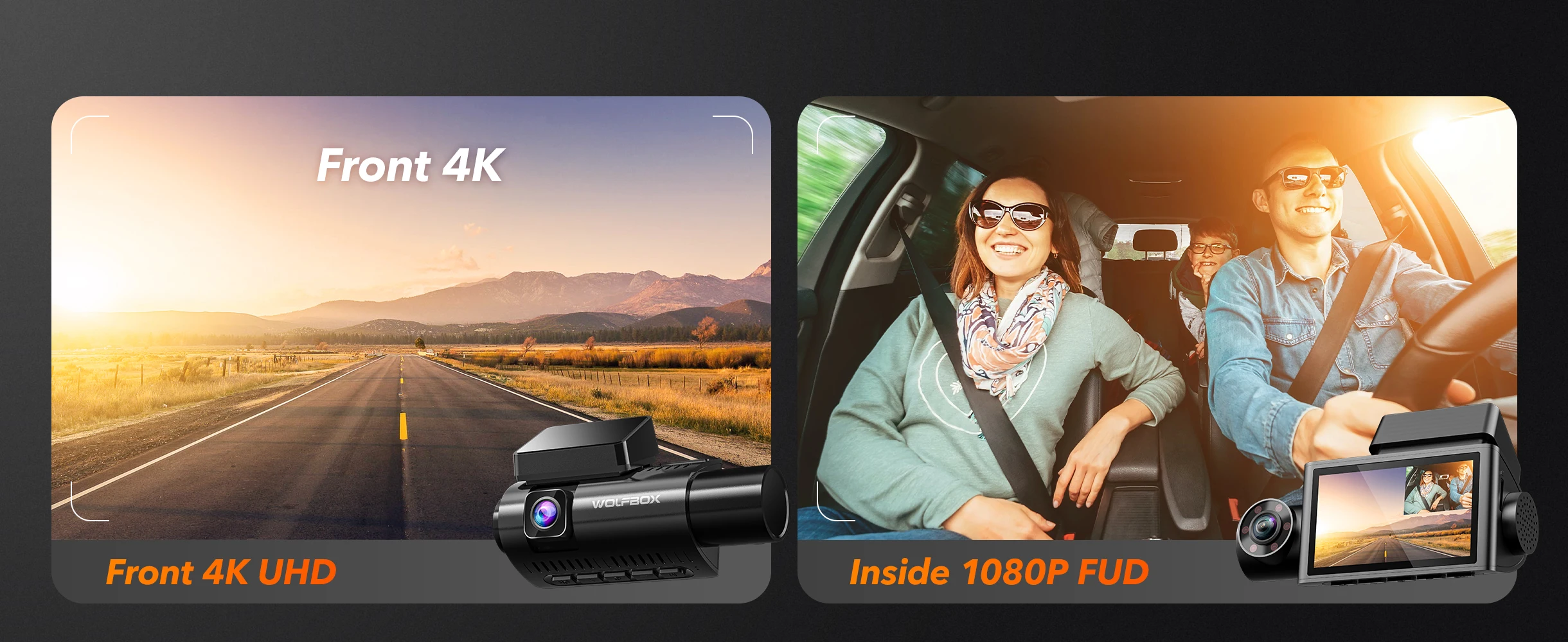 WOLFBOX I07 Dash Cam 3 Channel Dash Camera for Car Front and Rear 4K Dash Camera with GPS WiFi Car Dvr for 170 FOV WDR - Image 9