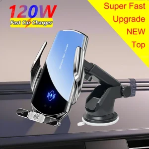 Car Phone Holder Wireless Charger For iPhone 12 13 14 15 Pro Max Sucker For Windshield Dashboard Air Vent Fast Charging Station