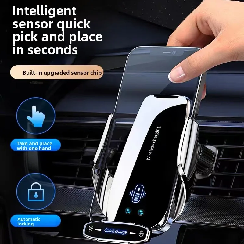 Wireless Charger For Car Mobile Cell Phone Holder Support For Mobile Car Mount Automotive Electric Induction Auto Clamping - Image 7