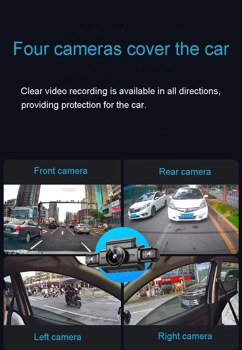 Onedo 4K 4CH Hidden Dash Cam with APP Night Vision Motion Detection 24/7 Parking Monitor G-Sensor Loop Recording WDR Blackbox Car DVR - Image 13