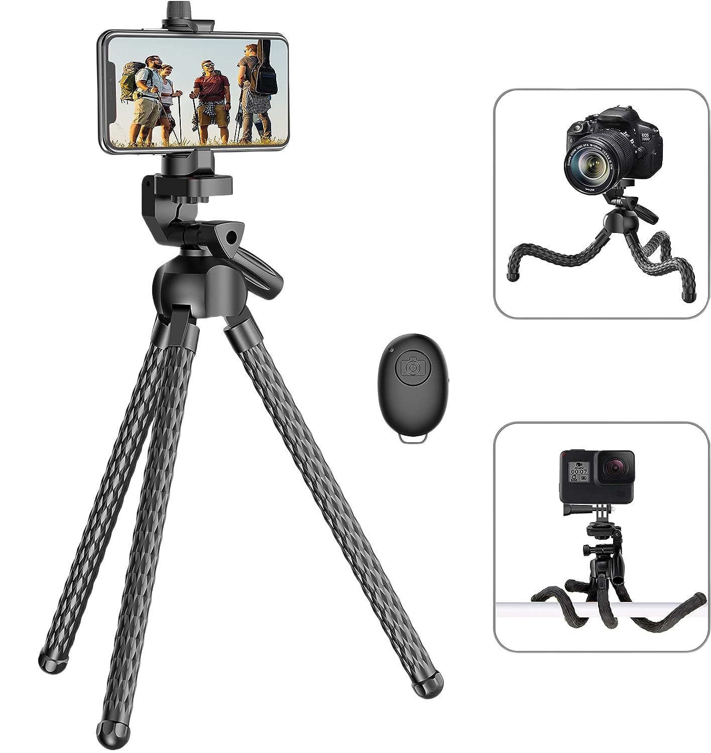 Flexible Phone Tripod Selfie Stick, Octopus Camera Tripod Travel Tripod Flexible Legs For Android Camera Stick Video Recording Vlog