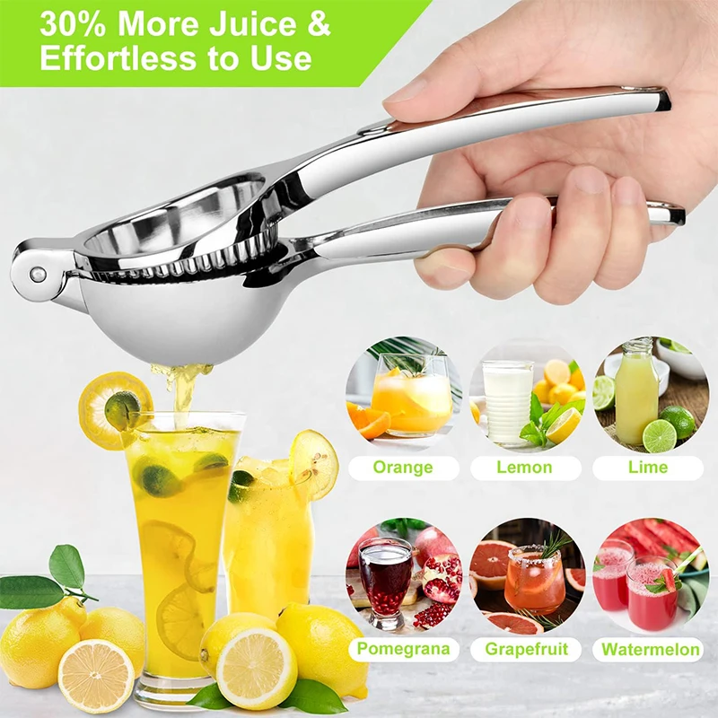 LMETJMA Premium Lemon Squeezer Zinc Alloy Manual Press Juicer Lime Squeezer for Lemon Citrus Orange Fruit JT217 - Image 4