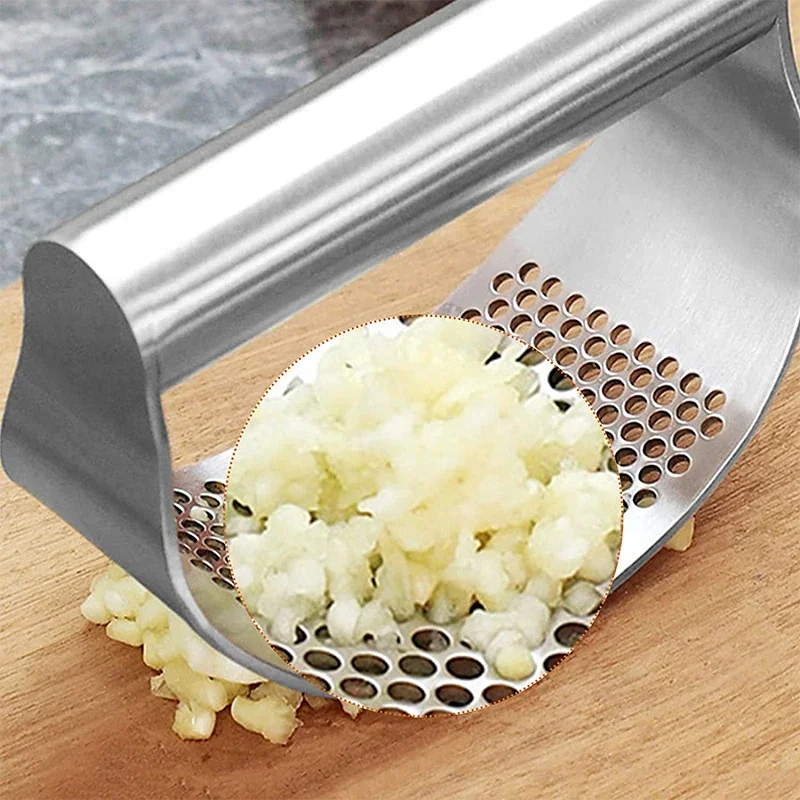Upgraded Stainless Steel Garlic Press Squeezer Manual Garlic Ginger Rocker Crusher Garlic Cutting Mince Tools Kitchen Gadgets - Image 3