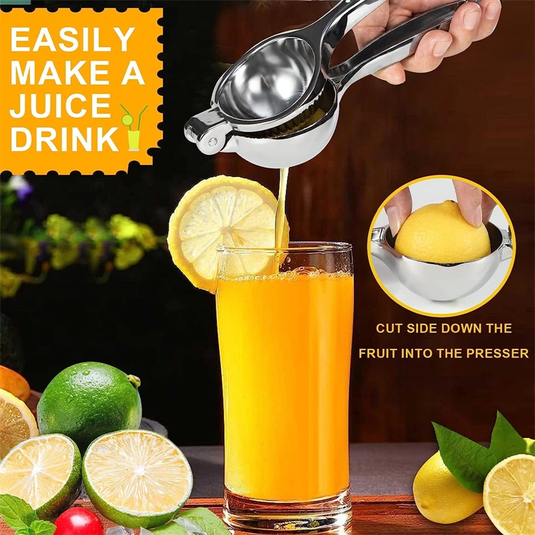 LMETJMA Premium Lemon Squeezer Zinc Alloy Manual Press Juicer Lime Squeezer for Lemon Citrus Orange Fruit JT217 - Image 11