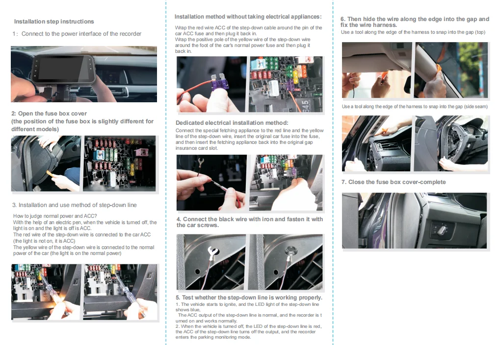 Dashcam for cars 4 Channel Black Box WiFi Driving Camera FHD 1080P Night Vision Loop Recording add Hardwire kit car accessories - Image 32