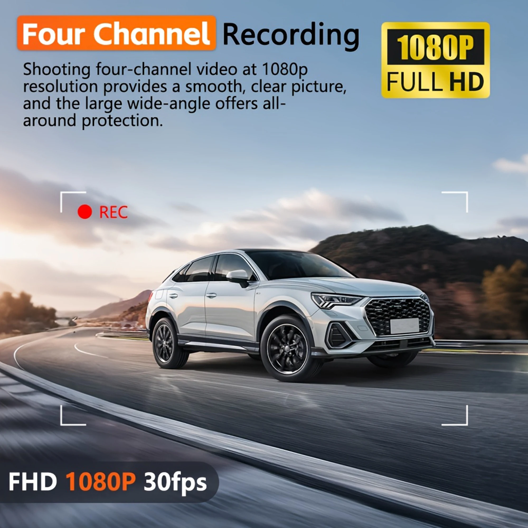 Dashcam for cars 4 Channel Black Box WiFi Driving Camera FHD 1080P Night Vision Loop Recording add Hardwire kit car accessories - Image 16