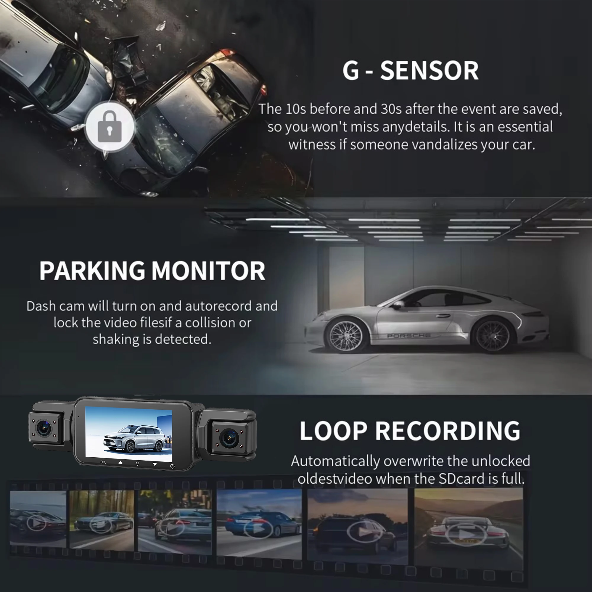 Dashcam for cars 4 Channel Black Box WiFi Driving Camera FHD 1080P Night Vision Loop Recording add Hardwire kit car accessories - Image 24