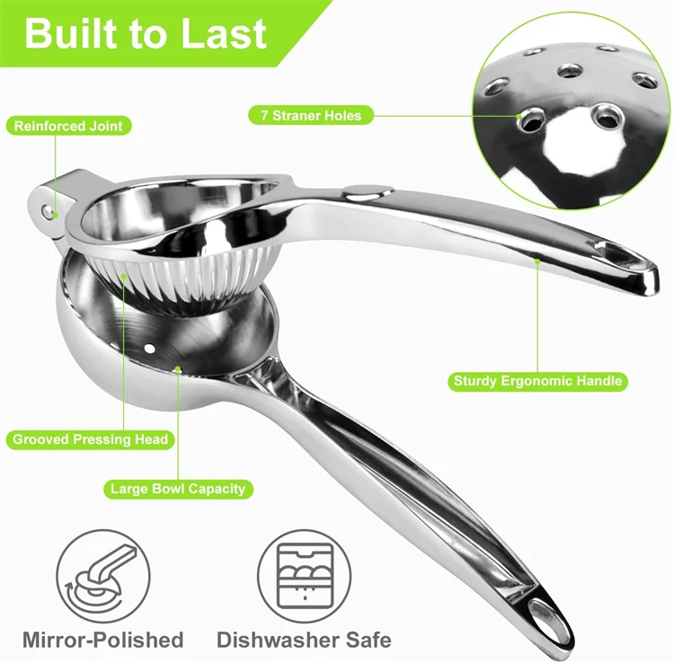 LMETJMA Premium Lemon Squeezer Zinc Alloy Manual Press Juicer Lime Squeezer for Lemon Citrus Orange Fruit JT217 - Image 12