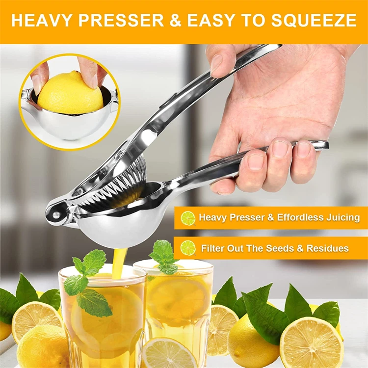 LMETJMA Premium Lemon Squeezer Zinc Alloy Manual Press Juicer Lime Squeezer for Lemon Citrus Orange Fruit JT217 - Image 14