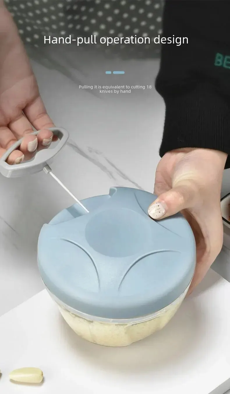 Home Kitchen Manual Ginger Grinder Garlic Mud Splasher Multifunctional Vegetable Cutter Handheld Meat Grinder Modern Minimalist - Image 13