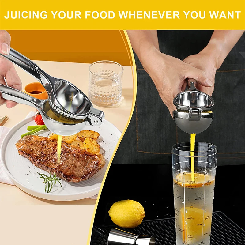 LMETJMA Premium Lemon Squeezer Zinc Alloy Manual Press Juicer Lime Squeezer for Lemon Citrus Orange Fruit JT217 - Image 5