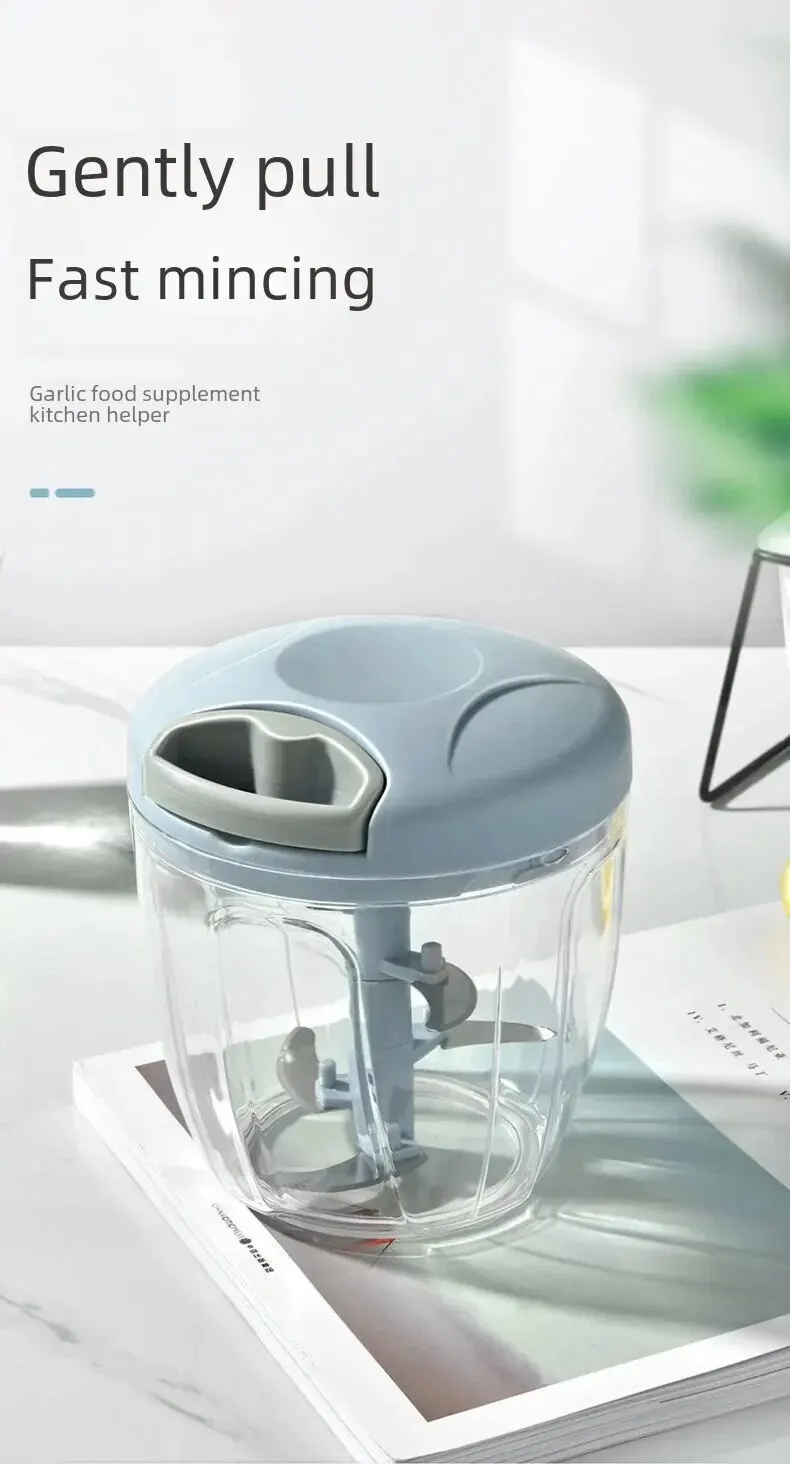 Home Kitchen Manual Ginger Grinder Garlic Mud Splasher Multifunctional Vegetable Cutter Handheld Meat Grinder Modern Minimalist - Image 10