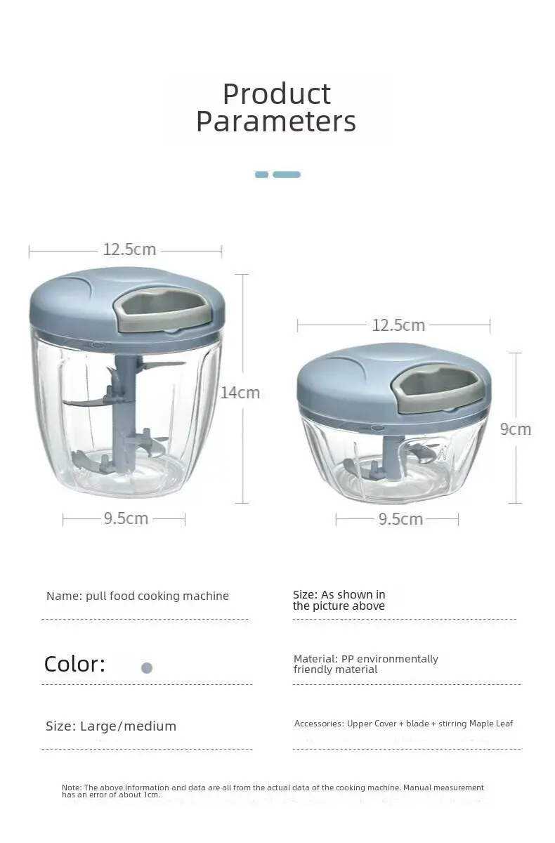 Home Kitchen Manual Ginger Grinder Garlic Mud Splasher Multifunctional Vegetable Cutter Handheld Meat Grinder Modern Minimalist - Image 12