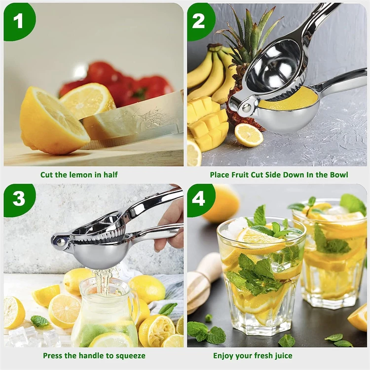 LMETJMA Premium Lemon Squeezer Zinc Alloy Manual Press Juicer Lime Squeezer for Lemon Citrus Orange Fruit JT217 - Image 13