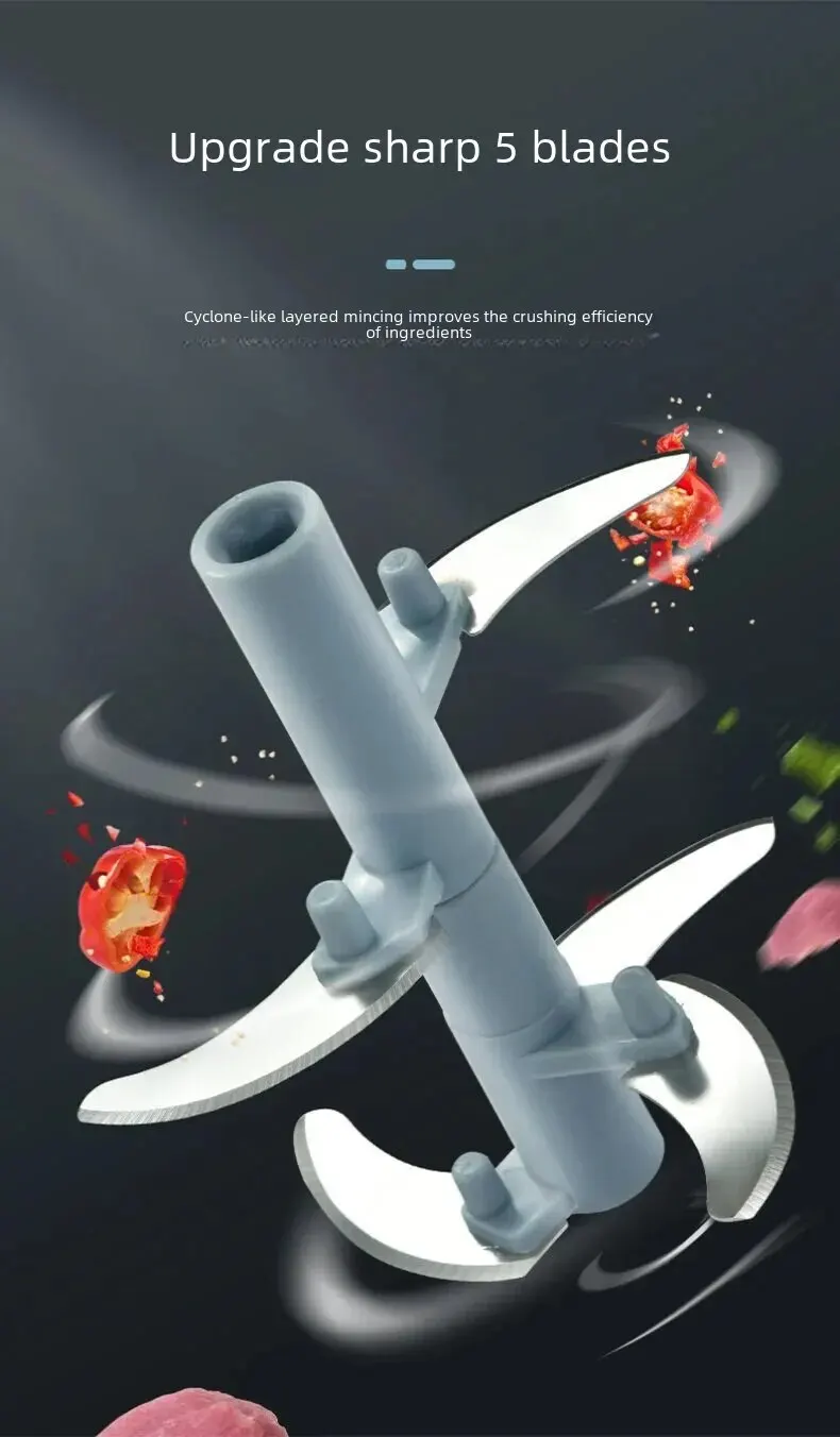 Home Kitchen Manual Ginger Grinder Garlic Mud Splasher Multifunctional Vegetable Cutter Handheld Meat Grinder Modern Minimalist - Image 14