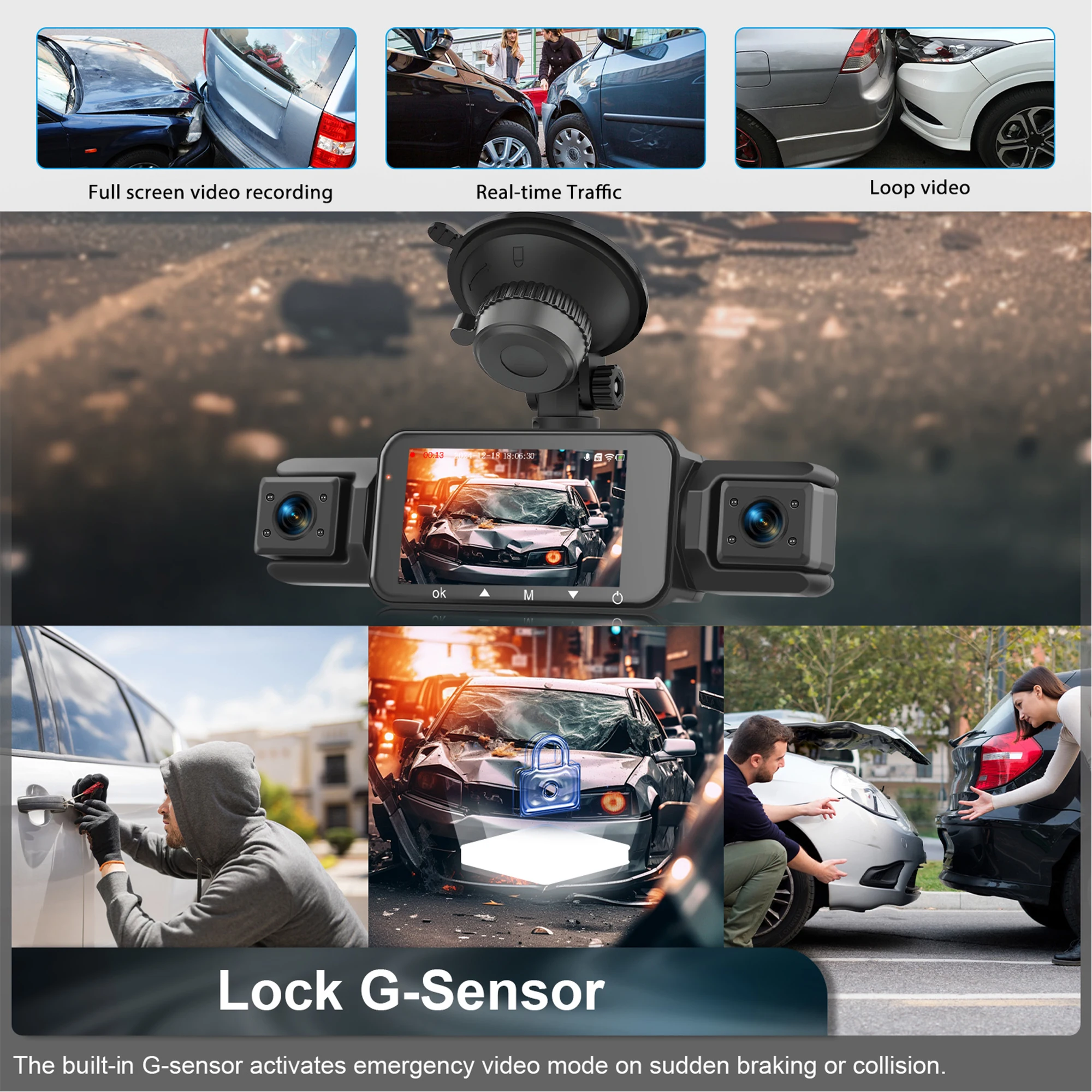 Dashcam for cars 4 Channel Black Box WiFi Driving Camera FHD 1080P Night Vision Loop Recording add Hardwire kit car accessories - Image 19