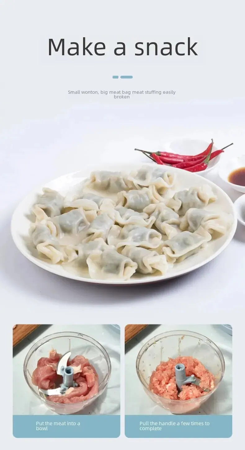 Home Kitchen Manual Ginger Grinder Garlic Mud Splasher Multifunctional Vegetable Cutter Handheld Meat Grinder Modern Minimalist - Image 23