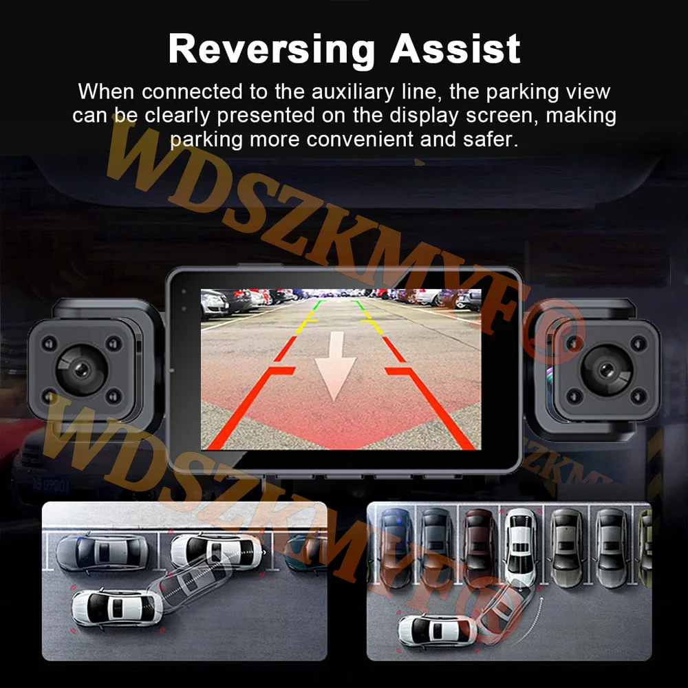 WIFI 360° DashCam 3/4 Channels Video Recorder 1080P Car DVR 24H Parking Monitor Front Right Rear View Night Vision Black Box - Image 20