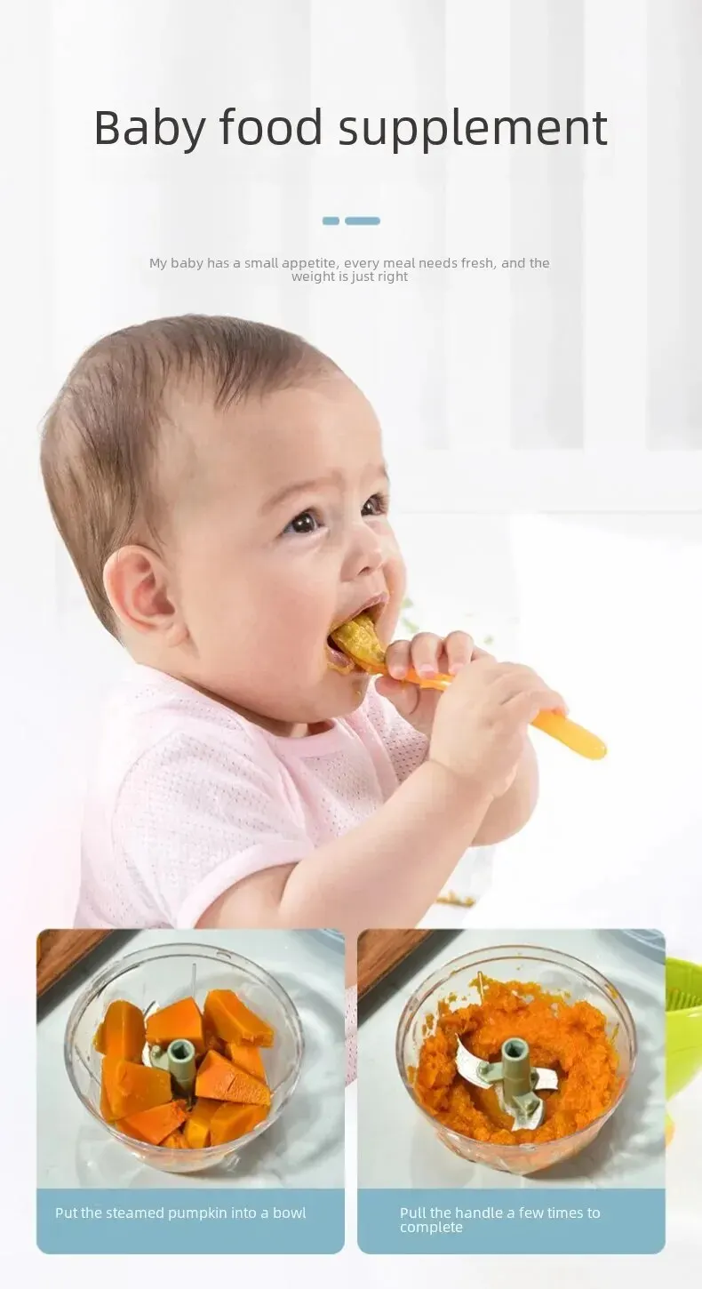 Home Kitchen Manual Ginger Grinder Garlic Mud Splasher Multifunctional Vegetable Cutter Handheld Meat Grinder Modern Minimalist - Image 22