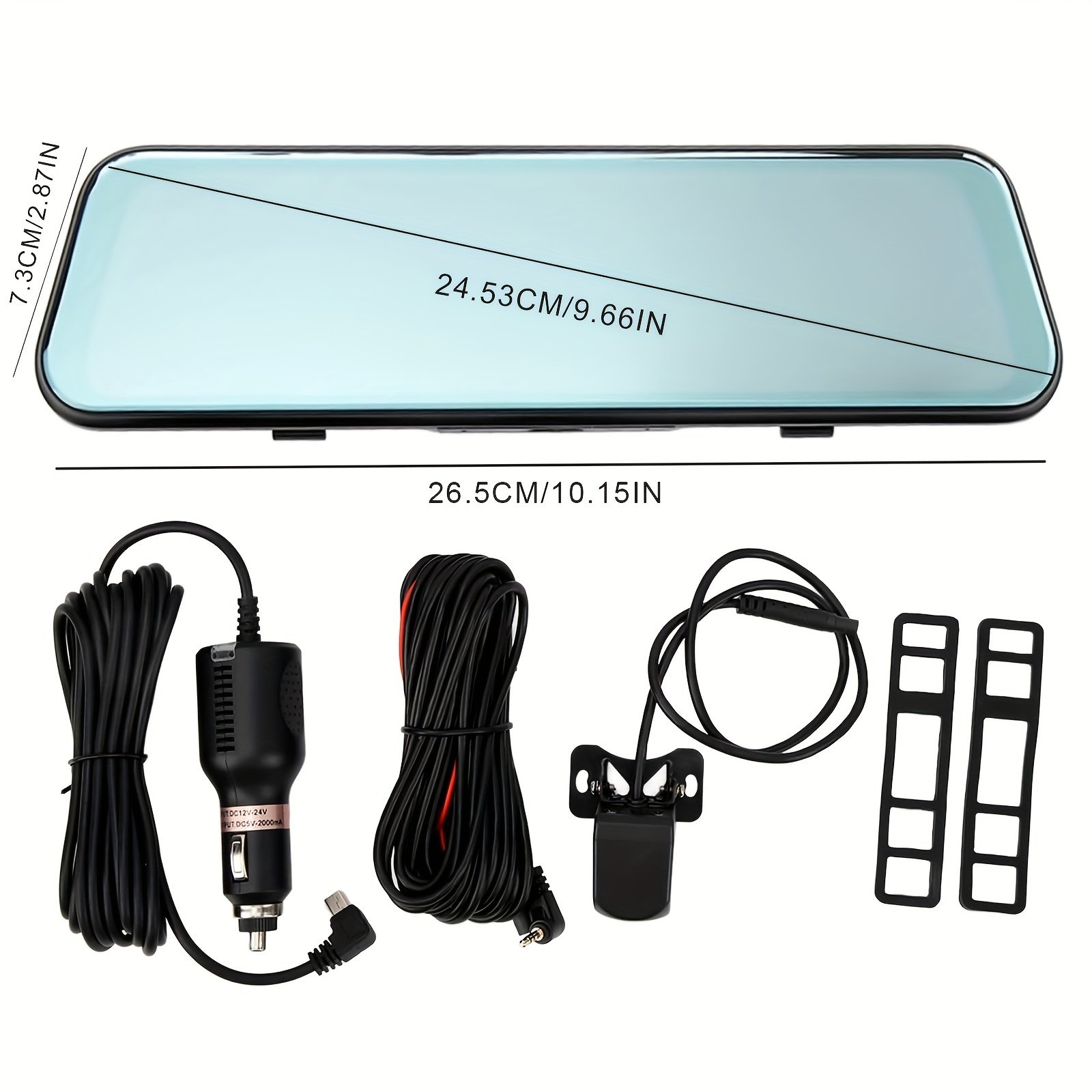 10" 4K Mirror Dash Cam Backup Camera, Full HD Smart Rearview Mirror For Cars & Trucks, Front And Rear View Dual Cameras, Night Vision, Parking Assistance, Included 32GB Card - Image 5