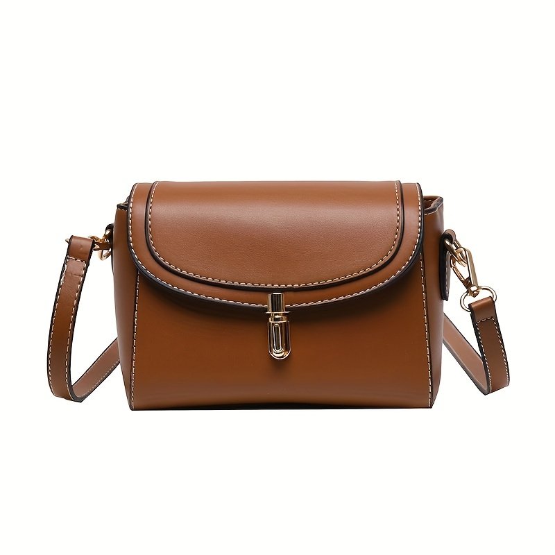 PU Women's Shoulder Bag, Large Capacity, Comfortable And Versatile, Small Square Bag, Commuting Fashion, Simple Crossbody Bag - Image 8