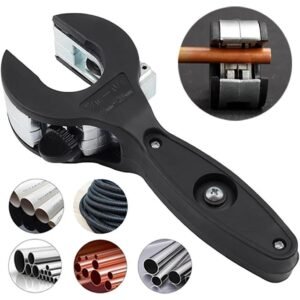 Ratchet-Type Pipe Cutter, One-Hand Fast Pipe Cutting Tool For Copper, Pvc, Aluminum, Steel Pipes, Lightweight Handheld Design For Plumbing,  Diy Projects, Workshop, Home Decoration